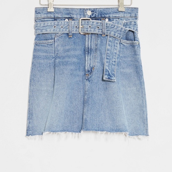Agolde 90’s Slim Denim Mini Skirt - Picture 1 of 8